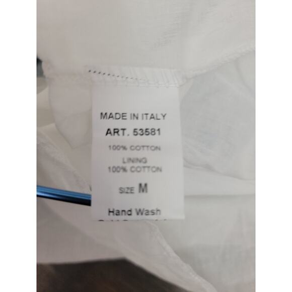 Saiph Lab Santorini Cotton Dress Womens SZ Medium Coastal Lagenlook NEW - Picture 11 of 12